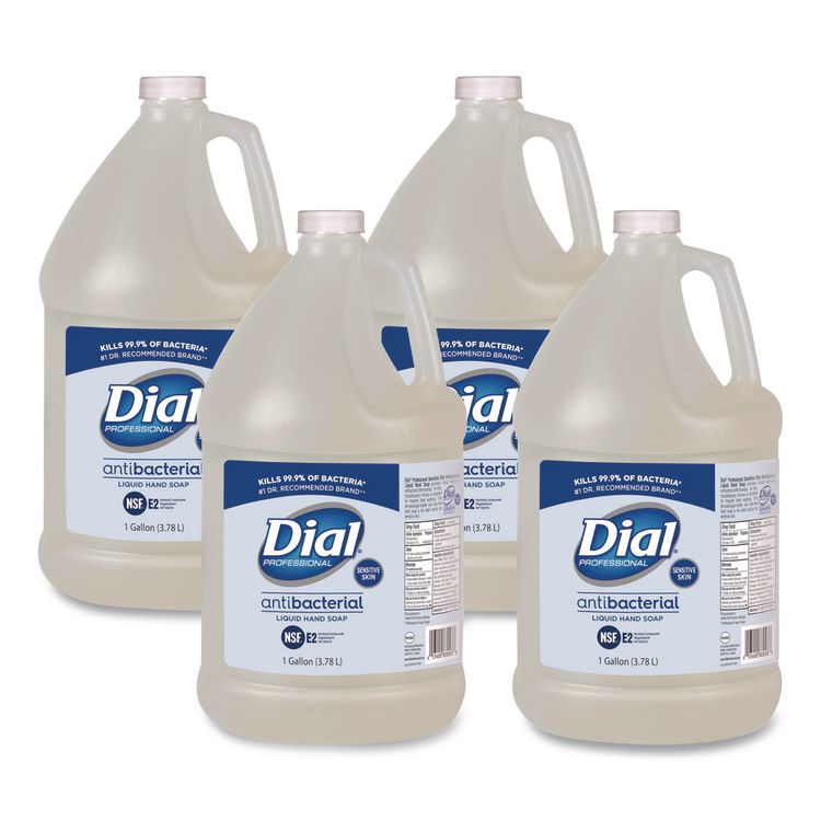 Antibacterial Liquid Hand Soap for Sensitive Skin Refill, Light Floral Scent, 1 gal, 4/Carton