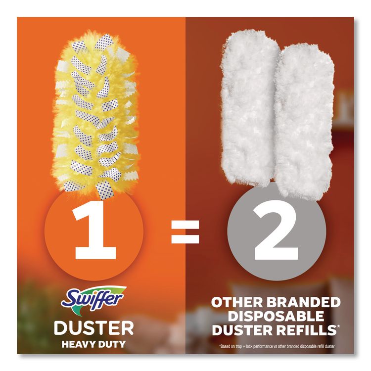 Heavy Duty Dusters Starter Kit, Handle Extends To 3 Ft, 1 Handle With 12 Duster Refills