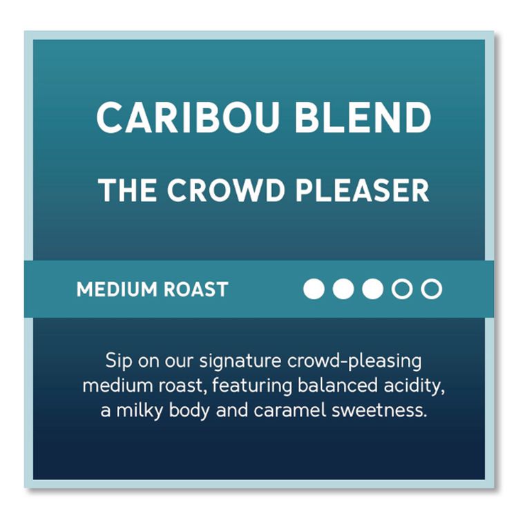 Caribou Blend Ground Coffee, 2.5 Oz, 18/carton
