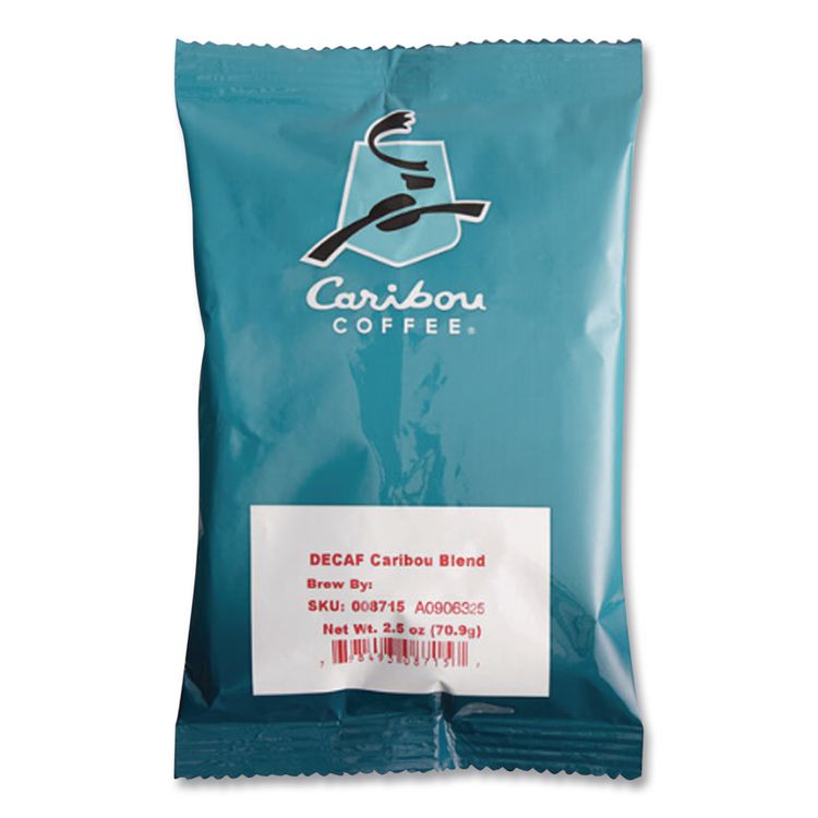 Decaf Caribou Blend Coffee Fractional Packs, 2.5 Oz, 18/carton