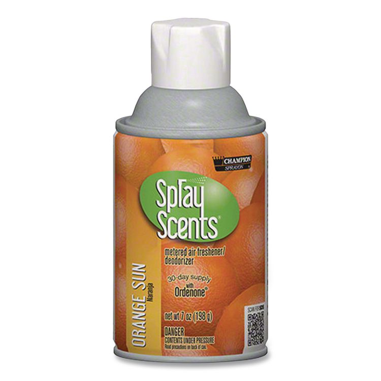 Champion Sprayon SPRAYScents Metered Air Freshener Refill, Orange Sun, 7 oz Aerosol Spray 12/Carton