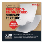 Power Clean X80 Heavy Duty Cloths, Jumbo Roll, 12.4 x 12.2, Red, 475 Wipers/Roll