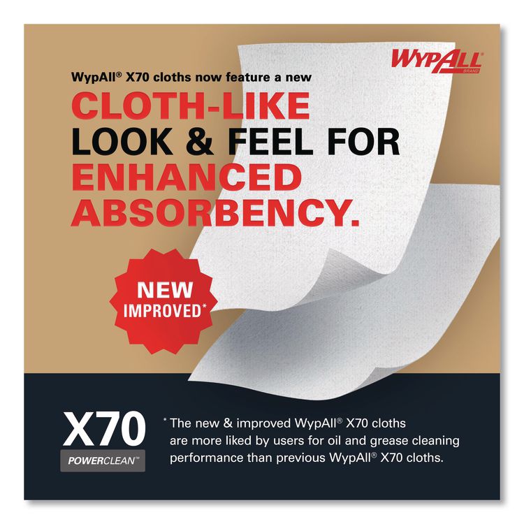 X70 Cloths, POP-UP Box, 9.13 x 16.8, Blue, 100/Box, 10 Boxes/Carton