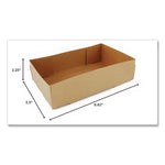 4-Corner Pop-Up Food and Drink Tray, 8.63 x 5.5 x 2.25, Brown, Paper, 500/Carton