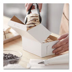 White One-Piece Non-Window Bakery Boxes, 6 x 6 x 3, White, Paper, 250/Carton