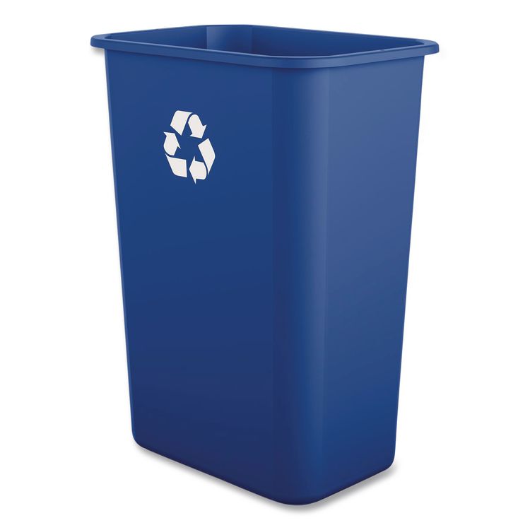 Recycling Container, 10 gal, Polypropylene, Blue