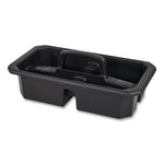 Cleaning Caddy, Compatible with Full Size and Compact Housekeeping Carts, Plastic, Black, 6/Carton