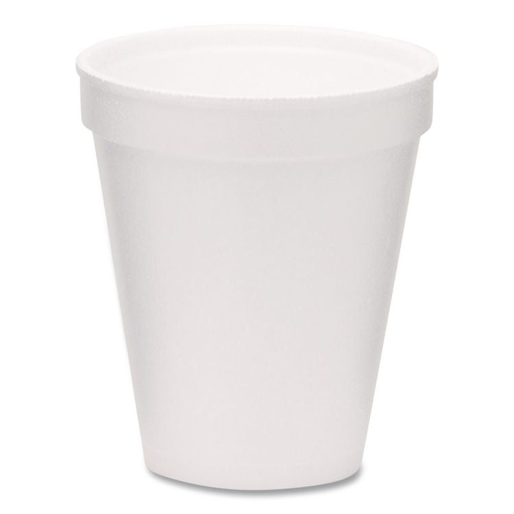 Foam Drink Cups, 8 oz, White, 1,000/Carton