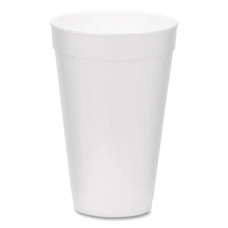 Foam Drink Cups, 16 oz, White, 500/Carton