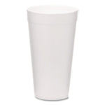 Foam Drink Cups, 20 oz, White, 500/Carton