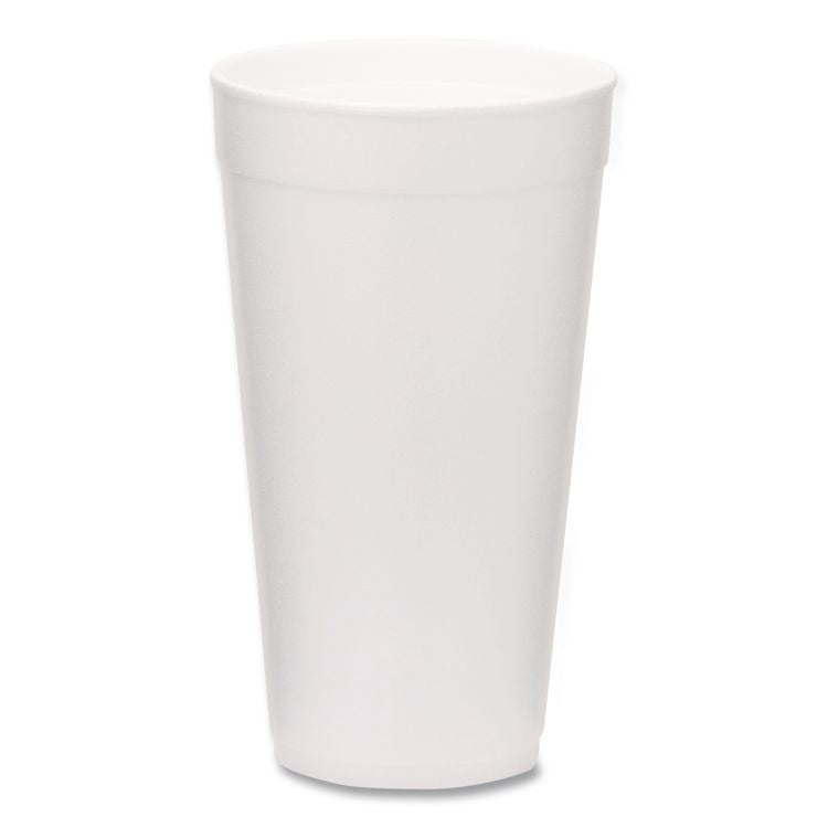 Foam Drink Cups, 20 oz, White, 500/Carton