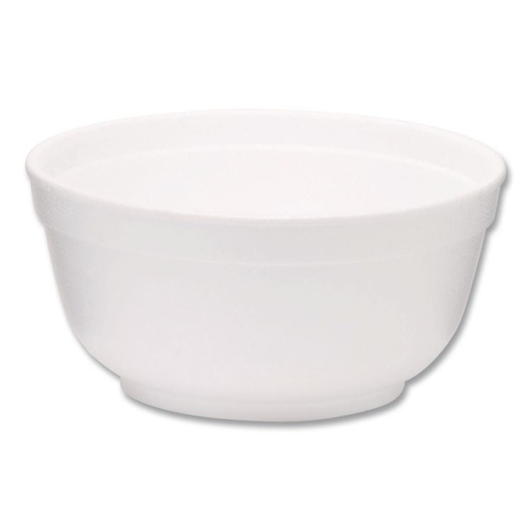 Foam Bowls, Squat Style, 8 oz, White, 1,000/Carton