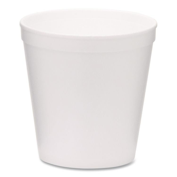 Foam Containers, Tall Style, 16 oz, White, 500/Carton