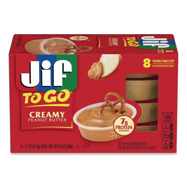 Creamy Peanut Butter Cups, 1.1 oz Cup, 8/Box