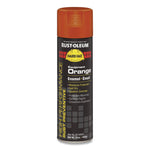 Hard Hat High Performance V2100 System Rust Preventive Enamel Spray Paint, Gloss Equipment Orange,15 oz Aerosol Can, 6/Carton