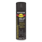 Hard Hat High Performance V2100 System Rust Preventive Enamel Spray Paint, Flat High Heat Black, 15 oz Aerosol Can, 6/Carton