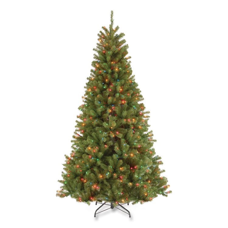 Pre-Lit North Valley Spruce Tree, 47" x 47" x 84", Green Tree, Green Tree Stand
