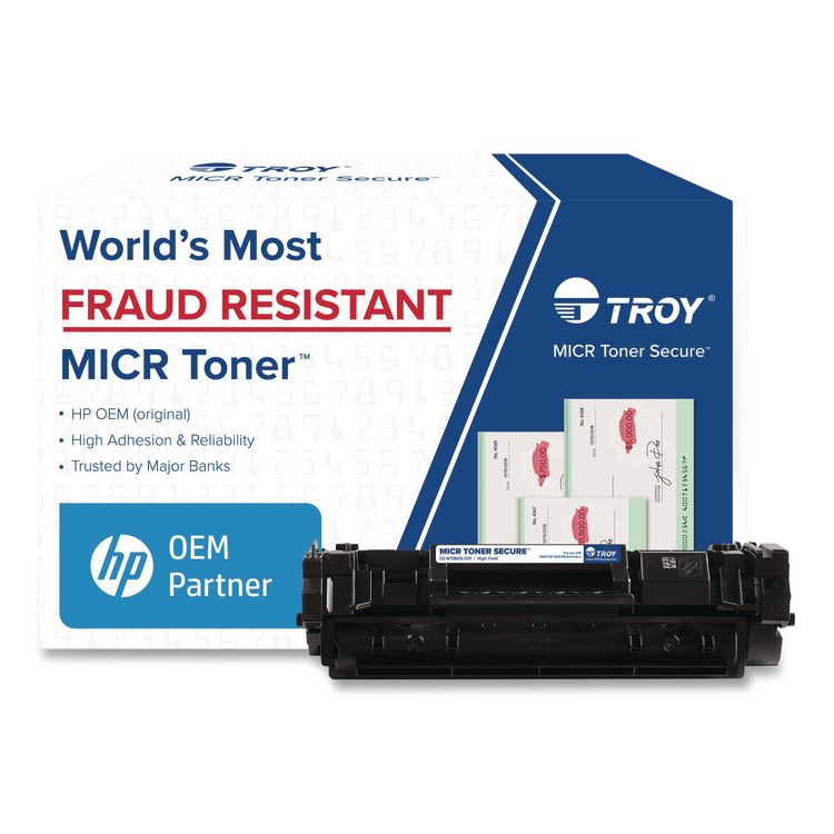02W1380X001 W1380X High-Yield MICR Toner Secure, Alternative for TROY/HP 02-W1380X-001, Black