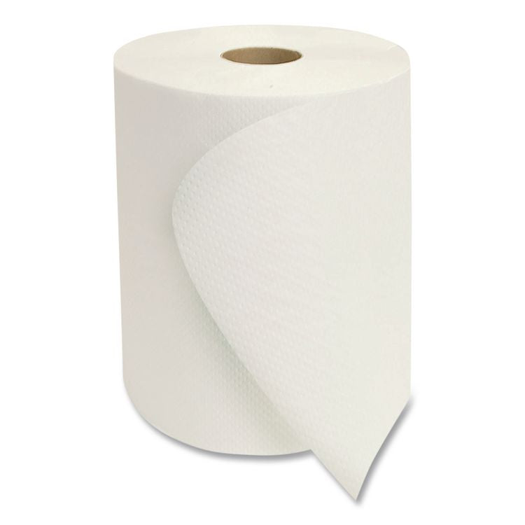 Morsoft Universal Roll Towels, 1-Ply, 8" x 1,000 ft, White, 6 Rolls/Carton