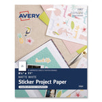Multipurpose Sticker Project Paper, Inkjet, 8.5 x 11, 15 Sheets/Pack