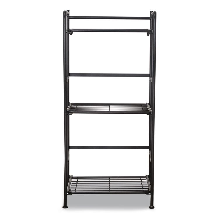 FlipShelf Three-Shelf Unit, 14.5w x 12d x 30.5h, Black