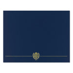 Classic Crest Certificate Covers, 9.38 x 12, Navy, 4/Pack