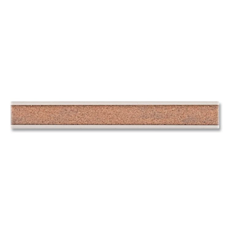 Grip-A-Strip Cork Map Rail, 1" x 96", Brown/Silver