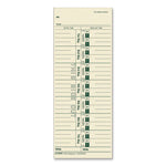 Time Clock Cards, Replacement for 30/1912R/10-800292, One Side, 3.5 x 9, 100/Pack