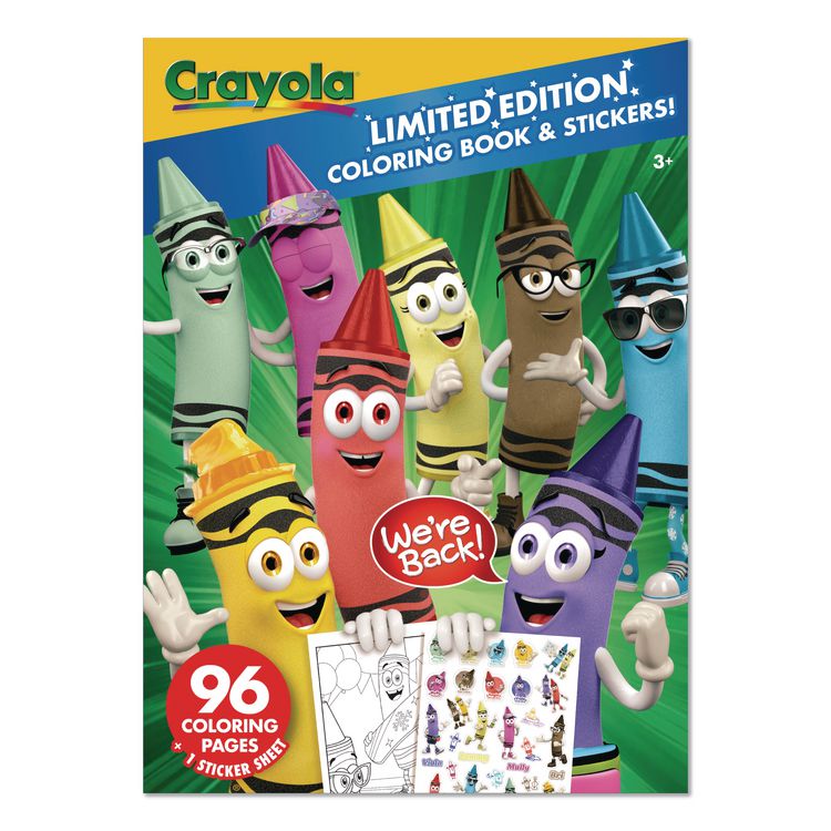 Limited Edition Retired Crayola Colors Coloring Book, Ages 3 and Up, 96 Pages