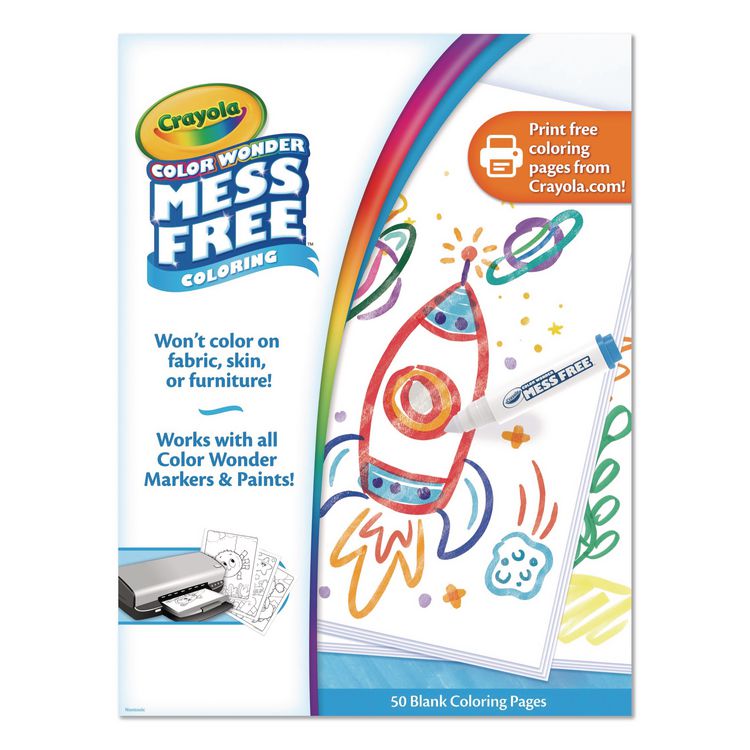 Color Wonder Blank Coloring Book, Ages 3 and Up, 50 Pages