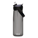 Thrive FlipStraw Plastic Water Bottle, 25 oz, Charcoal