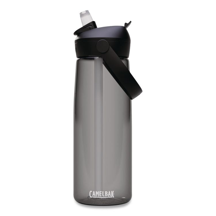 Thrive FlipStraw Plastic Water Bottle, 25 oz, Charcoal
