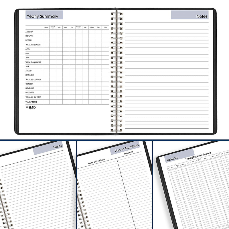 2026 AT-A-GLANCE DayMinder 7" x 8.75" Monthly Planner, Faux Leather Cover, Black (G400-00-26)