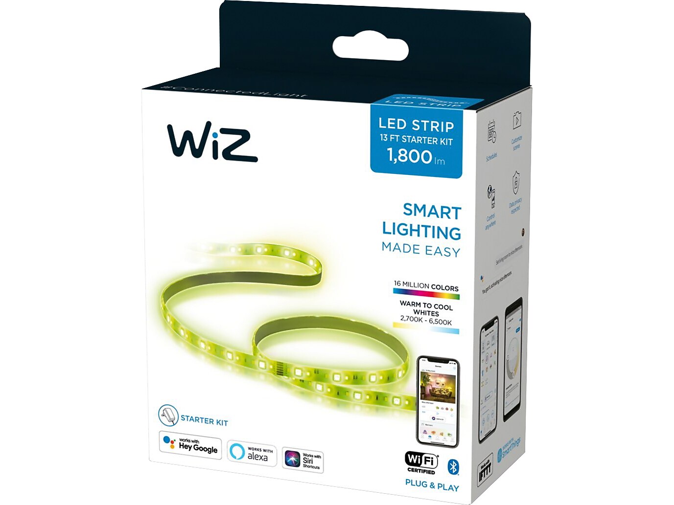 WiZ LED Smart Strip Light, White (603795)