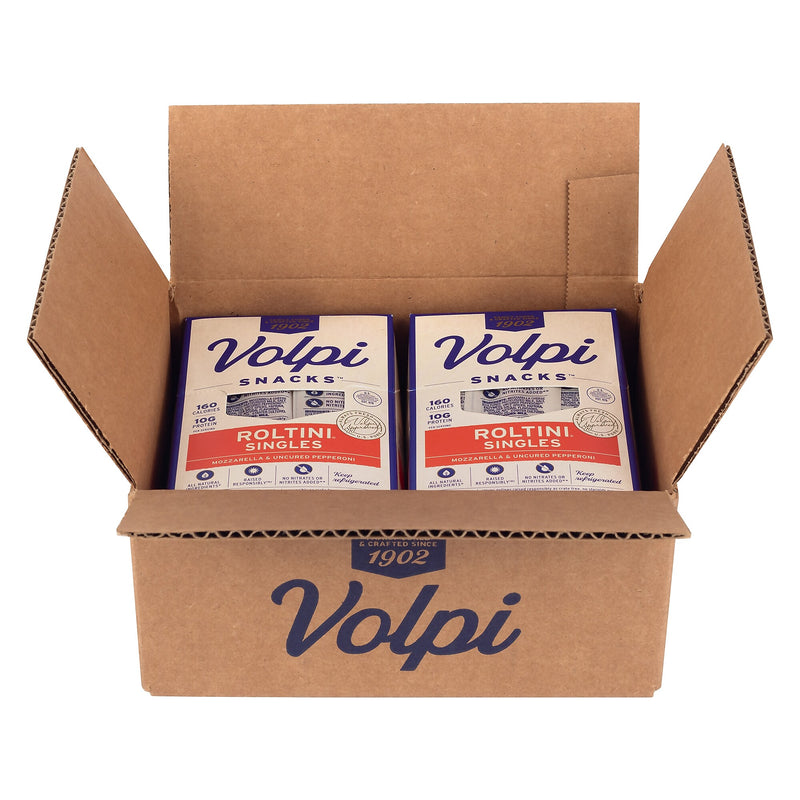 Volpi Roltini Singles, Uncured Pepperoni & Mozzarella, 1.5 oz, 24/Pack (220-02486)