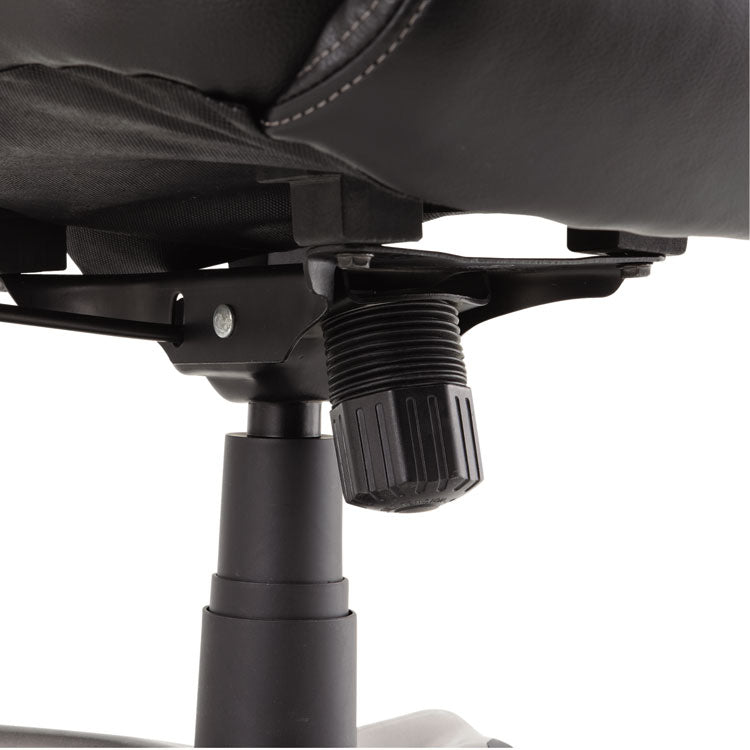 Alera Veon Series Executive High-Back Bonded Leather Chair, Supports Up To 275 Lb, Black Seat/back, Graphite Base