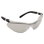 BX Molded-In Diopter Safety Glasses, 1.5+ Diopter Strength, Silver/Black Frame, Clear Lens, 20/Box