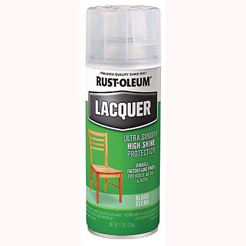 Rust-Oleum Specialty Lacquer Spray Paint, Gloss Clear, 12 oz. (1906830)