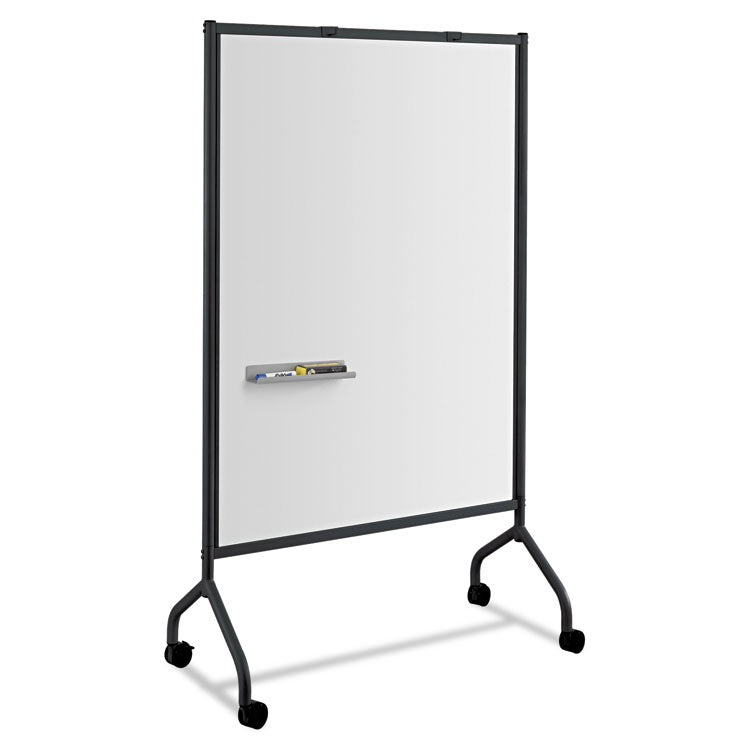 Impromptu Whiteboard Collaboration Screen, 36" x 60", White Surface, Black Metal/Plastic Frame