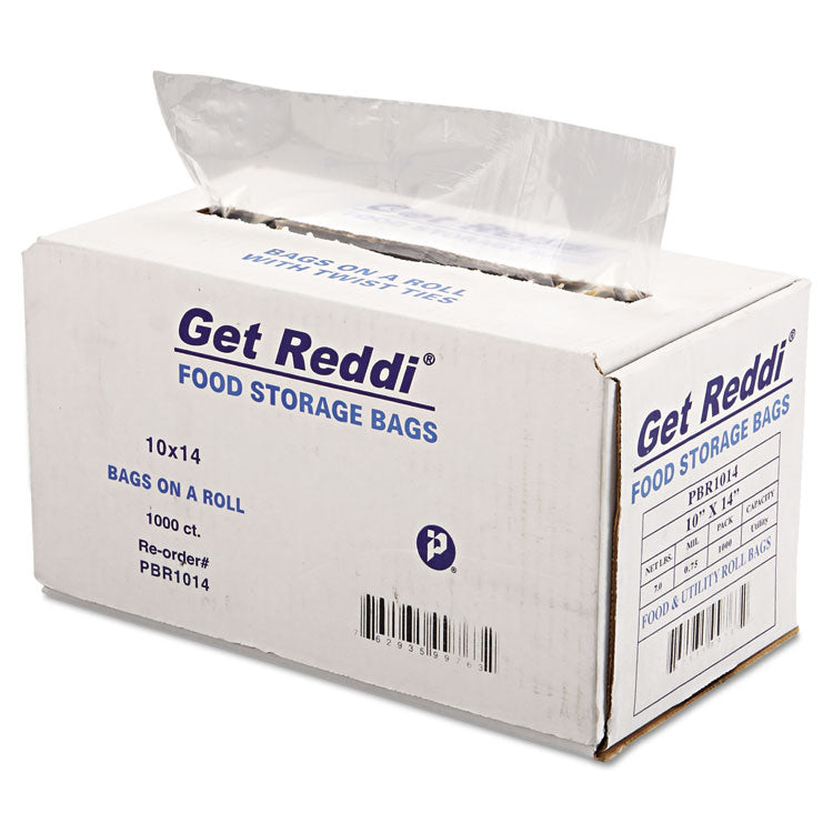 Food Bags, 10" x 14", Clear, 1,000/Carton