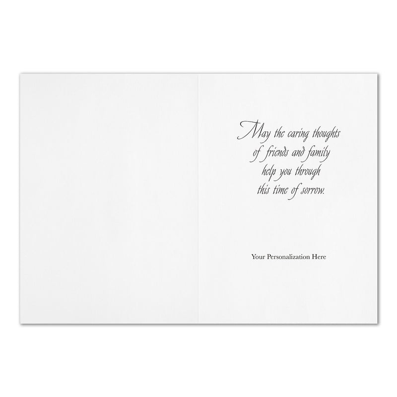 "Comfort Roses" Sympathy Card w/ Gold Lined White Envelope, 100/BX