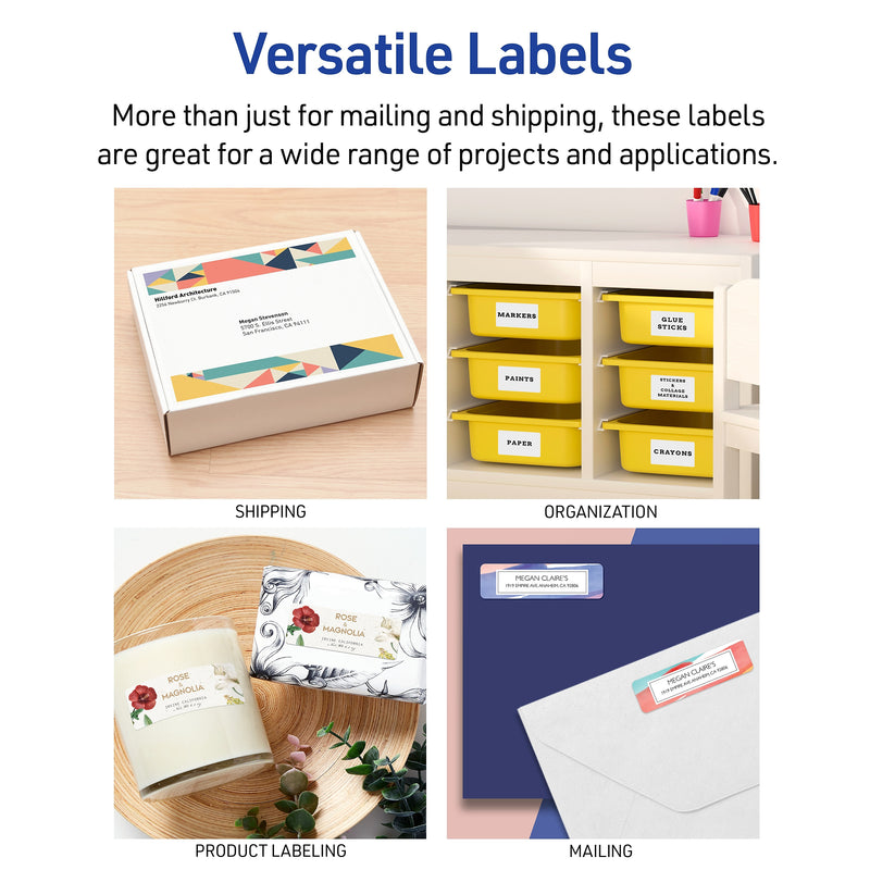 Avery TrueBlock Laser Shipping Labels, 8.5" x 11", Matte White, 100 Labels/Box (5165)
