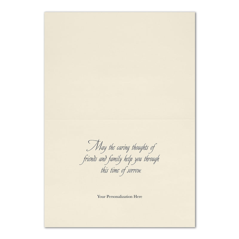 "Golden Sympathy" Card w/ Gold Lined Ivory Taffeta Envelope, 50/BX