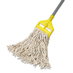 Economy Cut-End Cotton Wet Mop Head, 16oz, 1" Band, White, 12/carton