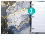 Global Printed Products Marble 1" 3-Ring Non-View Binders, Multicolored, 4/Pack (GPP-0096-A)