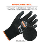 Ergodyne ProFlex 7001 Nitrile Coated Gloves, ANSI Level 3 Abrasion Resistance, Black, XXL, 144 Pairs (17856)