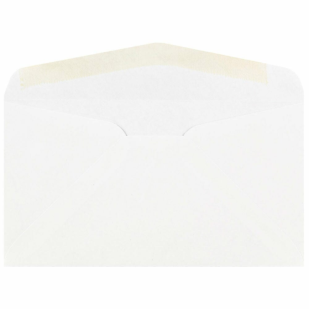 JAM Paper #6 3/4 Booklet Envelope 3 5/8" x 6 1/2", White, 100/Pack (1633983d)