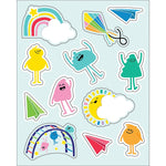 Carson Dellosa Education Happy Place Shape Stickers, Multicolored, 72/Pack, 12 Packs/Bundle (CD-168319-12)