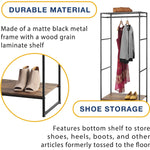 Whitmor 59.72" x 24.8" Garment Rack, Black (6764-11413)
