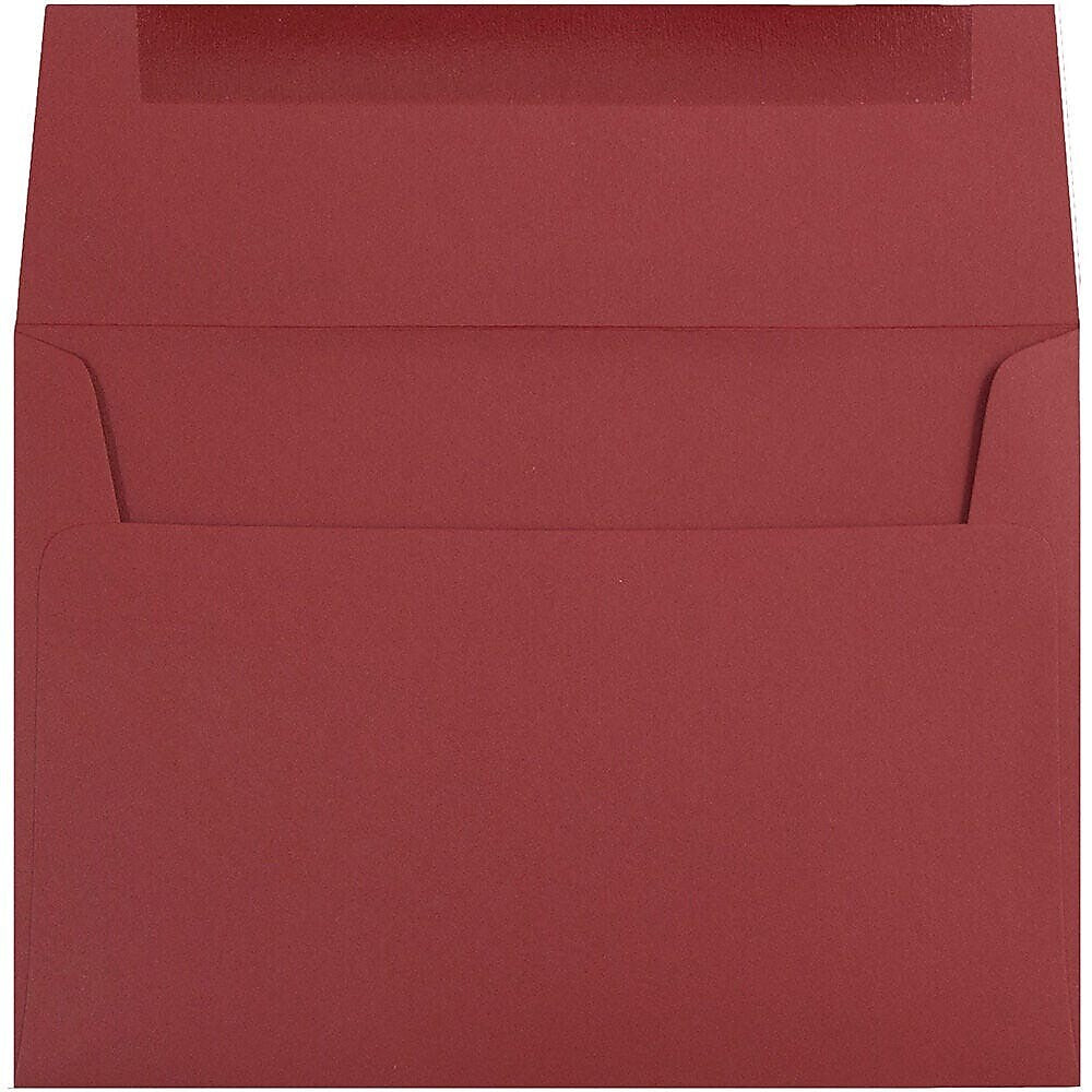 JAM Paper A6 Booklet Envelope 4 3/4" x 6 1/2", Dark Red, 100/Pack (157458d)